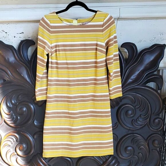 Banana Republic Striped Sheath Dress - Size 4 - Picture 1 of 6